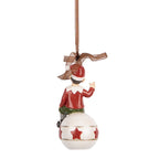 Kersthanger Elf 5x5x10 cm Rood Kunststof