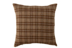 J-Line Kussen met ruitmotief - polyester - camel/bruin