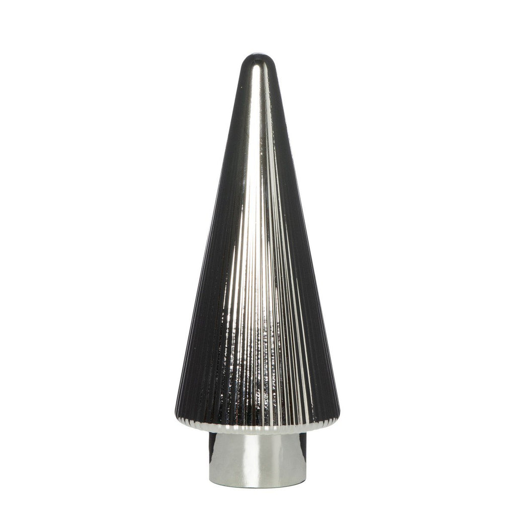 Decoratie Boom zilver metallic h26 d9,5cm