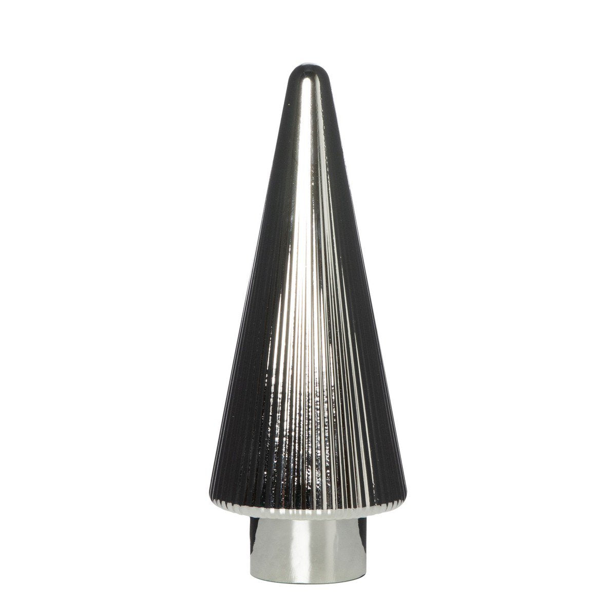 Decoratie Boom zilver metallic h26 d9,5cm