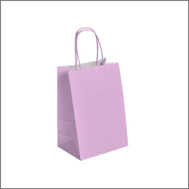 Papieren tas - Krafttas mini – Licht roze (100 stuks)