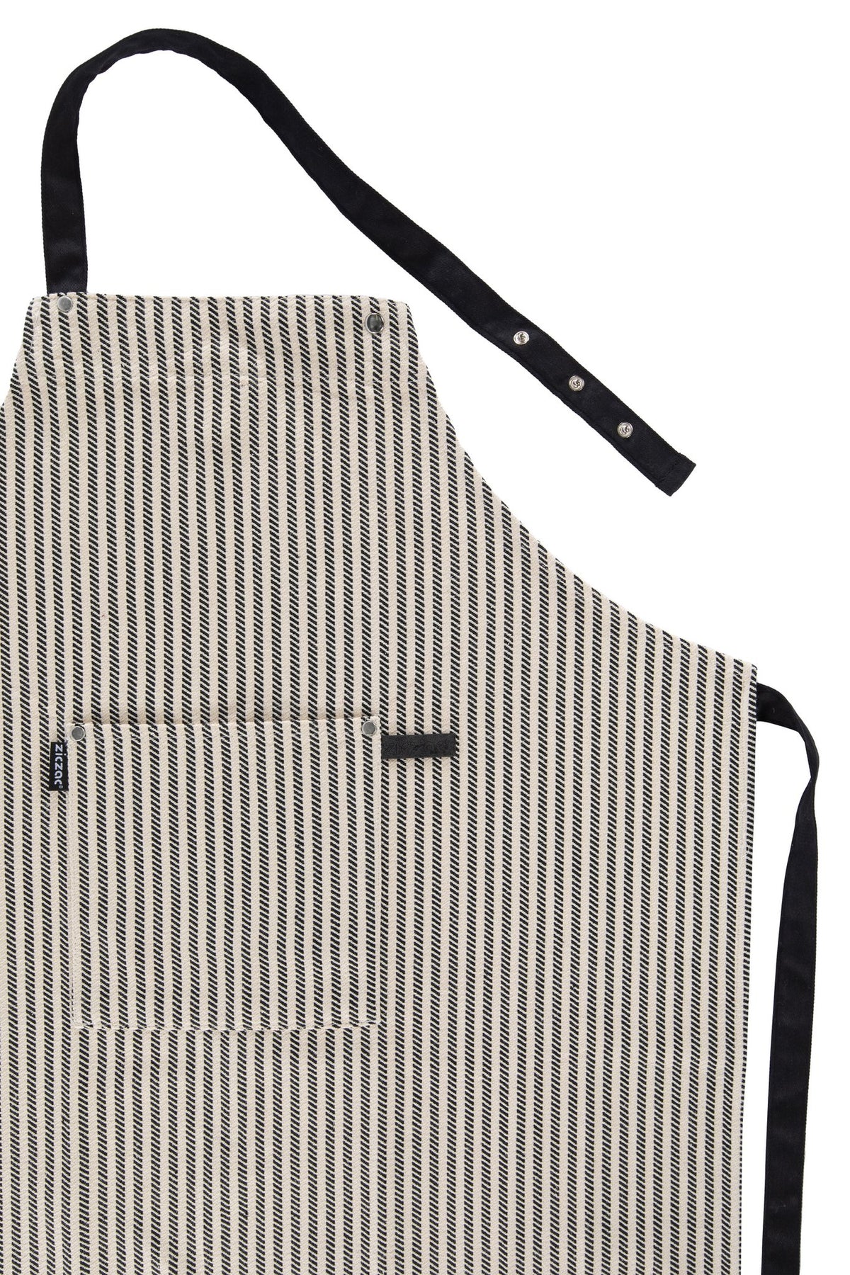 Schort Toledo - Striped - 68x85 cm, zwart en wit