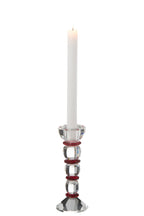 J-Line Kandelaar Annie Kristal Rood/Transparant Small