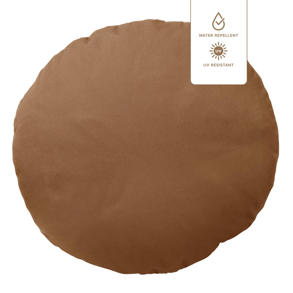 Dutch Decor Sol - Outdoor Cushion Ø40 cm - Waterdicht en UV -resistent - Tabak Brown