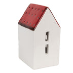 Decoratie Beeld Huis 8x7x12 cm Wit Rood Kunststof