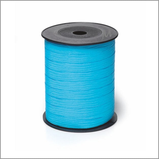Paperlook krullint – 10 mm x 250 meter – blauw