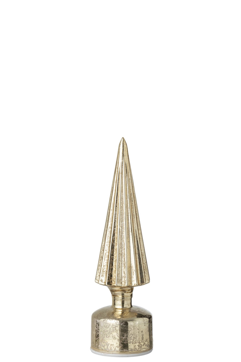 J-Line decoratie Kerstboom Draaiend - glas - goud - S - LED