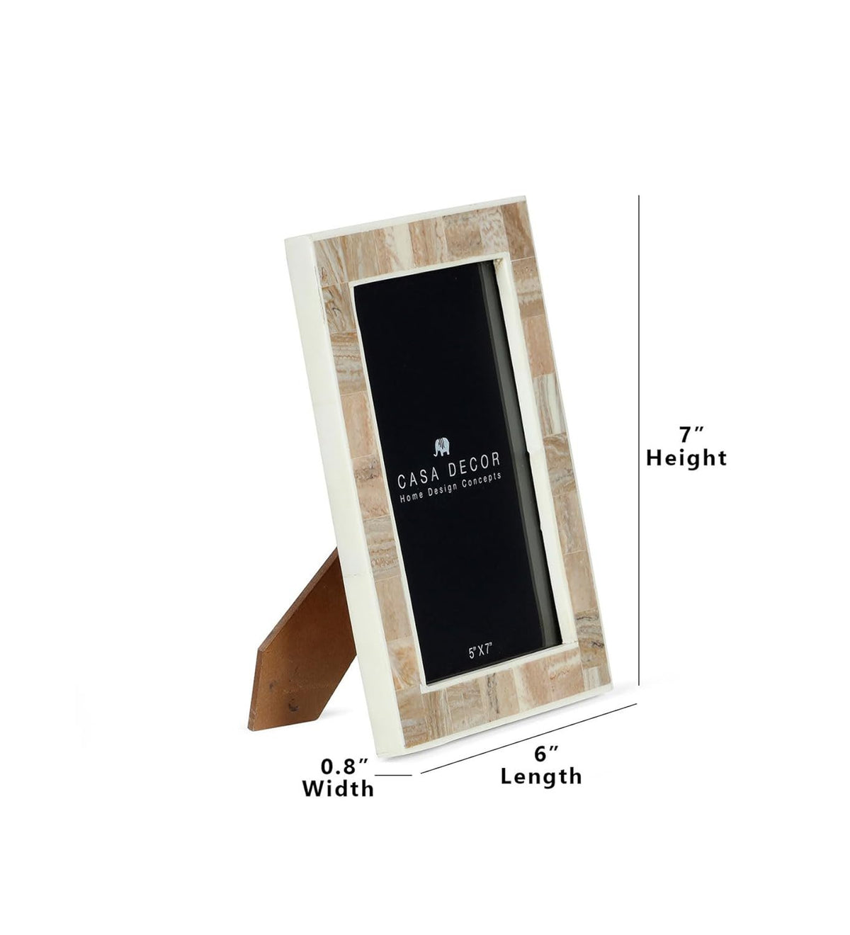Fotolijst | Stoffig beige decoratief beeld | 13x18cm