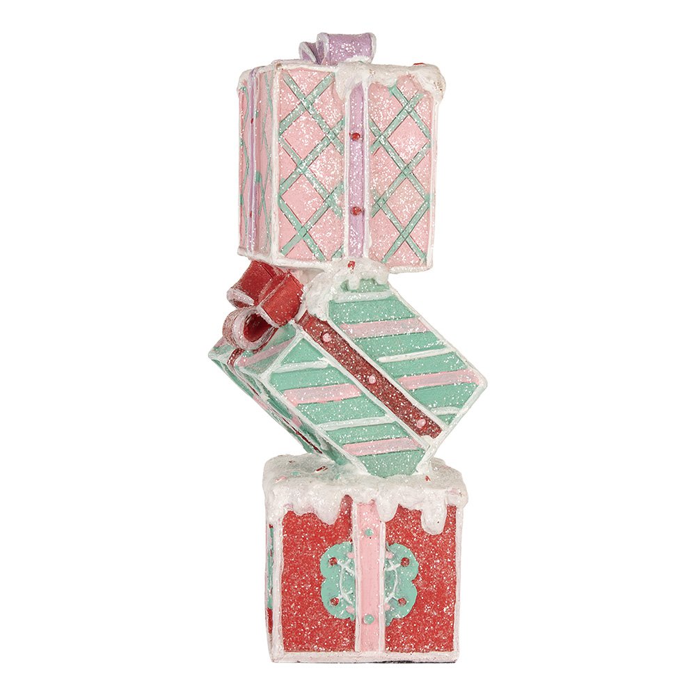 Kerstdecoratie Cadeau 14x16x36 cm Rood Kunststof