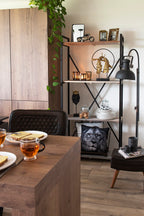 Theelichthouder Ø 10x15 cm Zwart Glas Waxinelichthouder