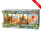 DIY Miniature Scene 3D Bloemenwinkel met LED- verlichting- MDF