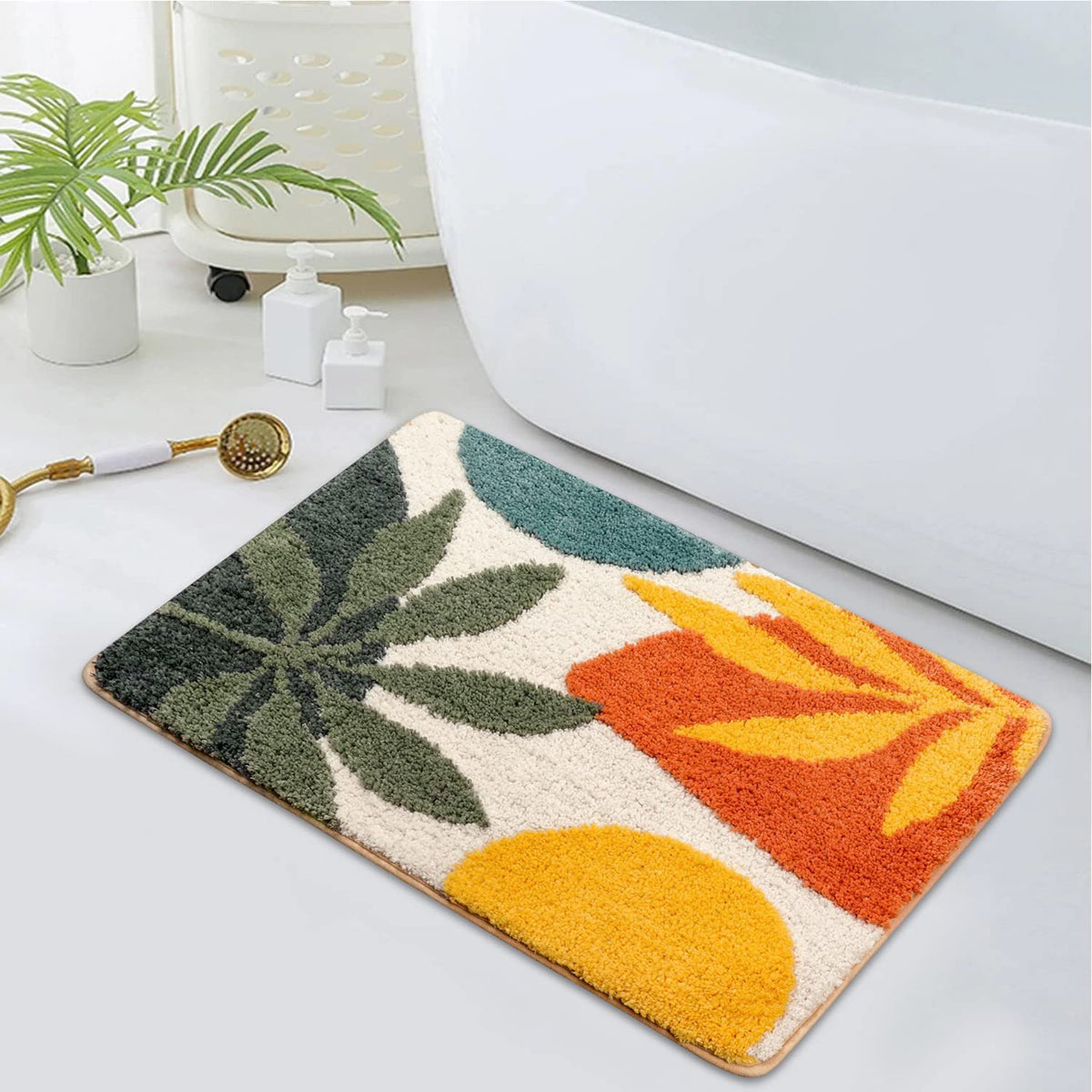 Luxe superzachte antislip 2000 GSM microvezelbadmat 40x60 cm, verpakking van 1 | Absorberende deurvloermat voor thuisbadkamerkeuken