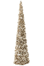 J-Line sprankelende boom - polystyreen - champagne - extra large