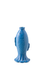 J-Line vaas Soliflore Vis Lang - steengoed - blauw
