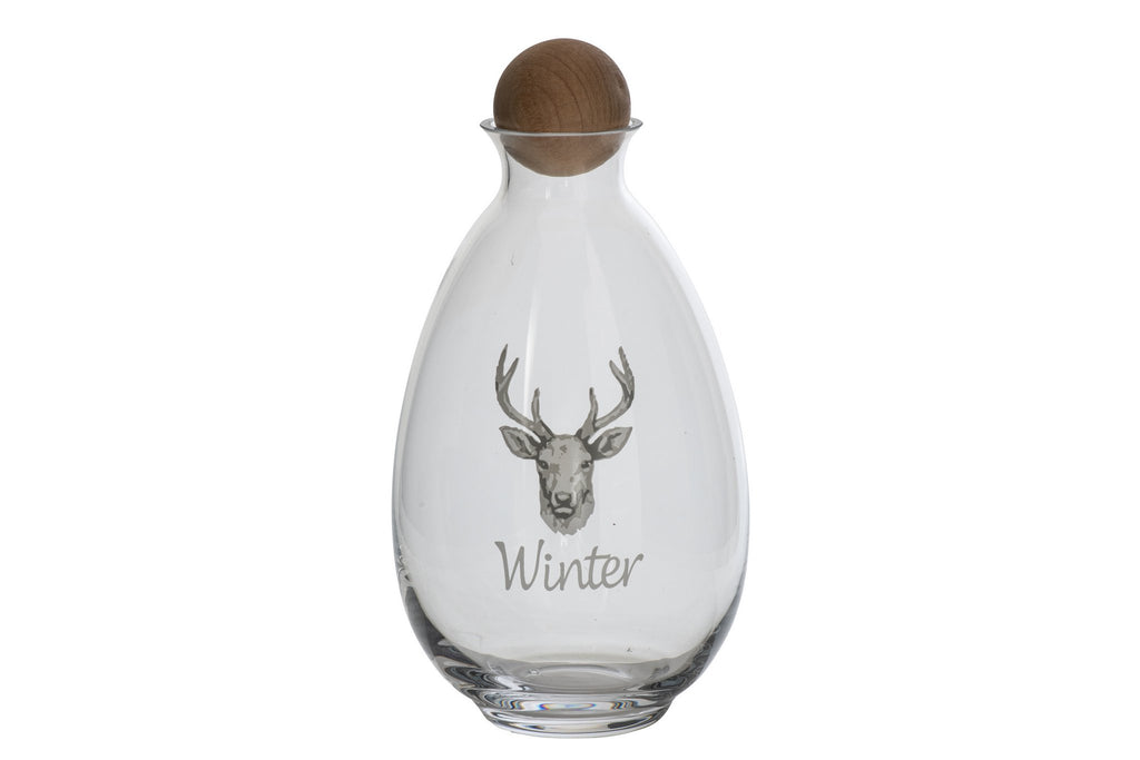 J-Line kan hert - glas - wit/naturel