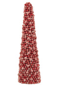 J-Line decoratie Kegel Bessen - kunststof - rood - large