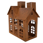 Decoratie Beeld Huis 17x9x22 cm Bruin Metaal