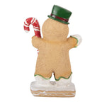 Kerstdecoratie Beeld Gingerbread man 12x6x18 cm Bruin Polyresin
