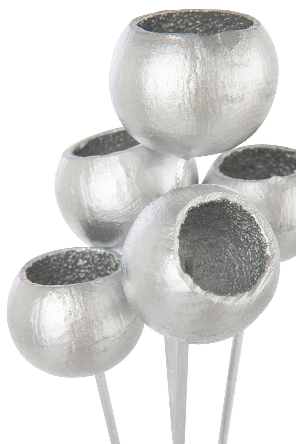 J-Line tak droogbloem - zilver - set van 3