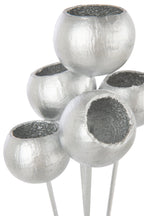 J-Line tak droogbloem - zilver - set van 3