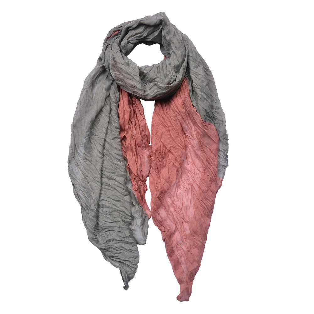 Sjaal Dames Effen 90x180 cm Roze Grijs Synthetisch Shawl Dames
