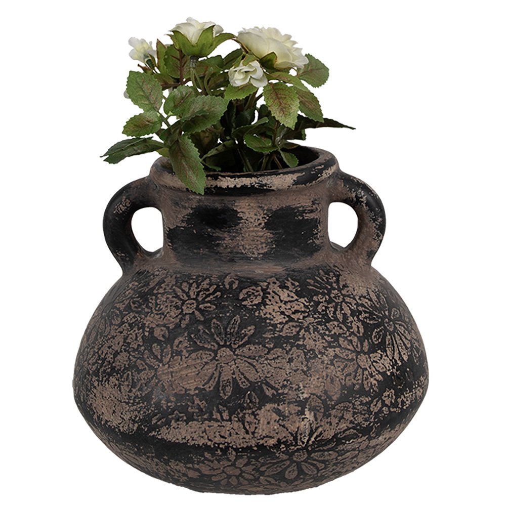 Bloempot Ø 15x13 cm Grijs Keramiek