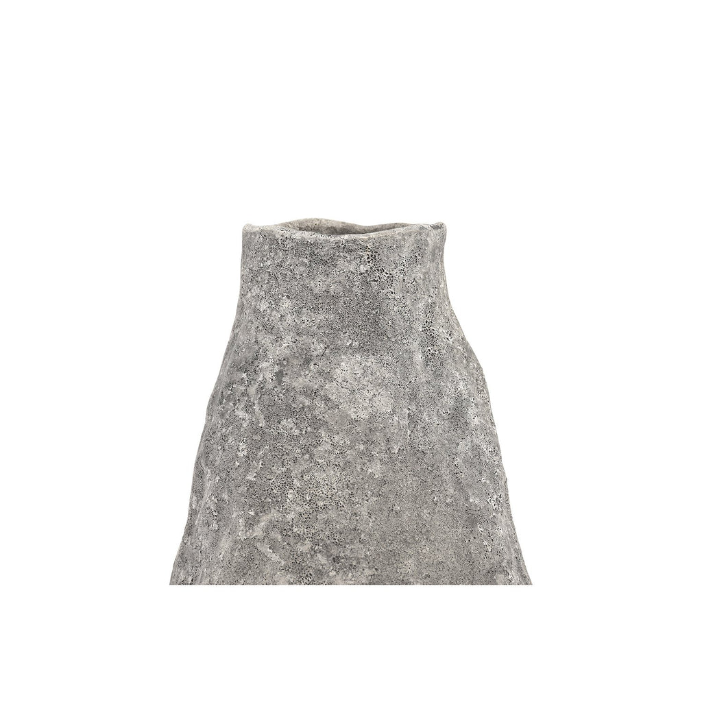 Vaas 17xH33,5cm antraciet Cave