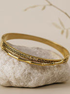 Armband | Vergulde armband Legering Accent Slip | Zwart