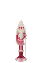 J-Line figuur Notenkraker Snoep - polyresin - wit/roze - S