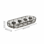 Kandelaar Hagony Zilver 41x14x6 cm