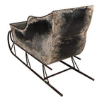 Kerstdecoratie Beeld Slee 123x46x74 cm Grijs Metaal