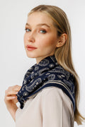 Patara Square Foulard Navy-Beige