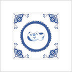 Wensetiket - delfts blauw –klomp – 250 stuks