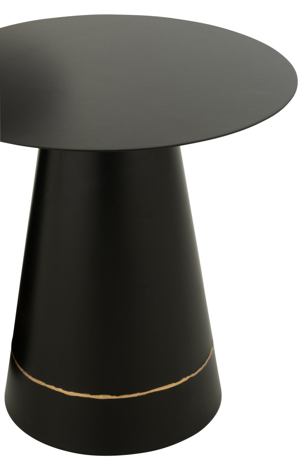 J-Line bijzettafel - ijzer - zwart/goud - set van 2