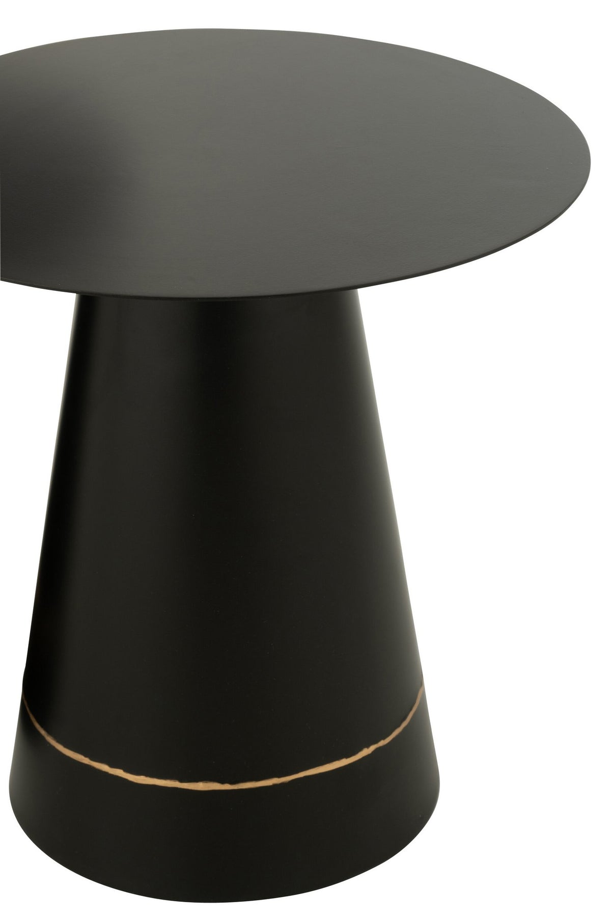 J-Line bijzettafel - ijzer - zwart/goud - set van 2