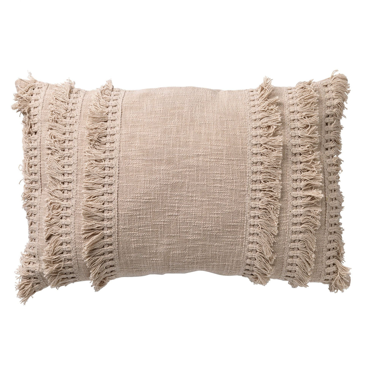 Dutch Decor Fara - Kussen 40x60 cm - 100% katoen - Puimsteen - Beige