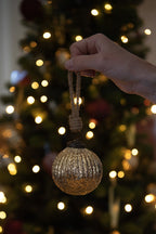 Kerstbal Ø 7 cm Goudkleeurig Glas Kerstdecoratie