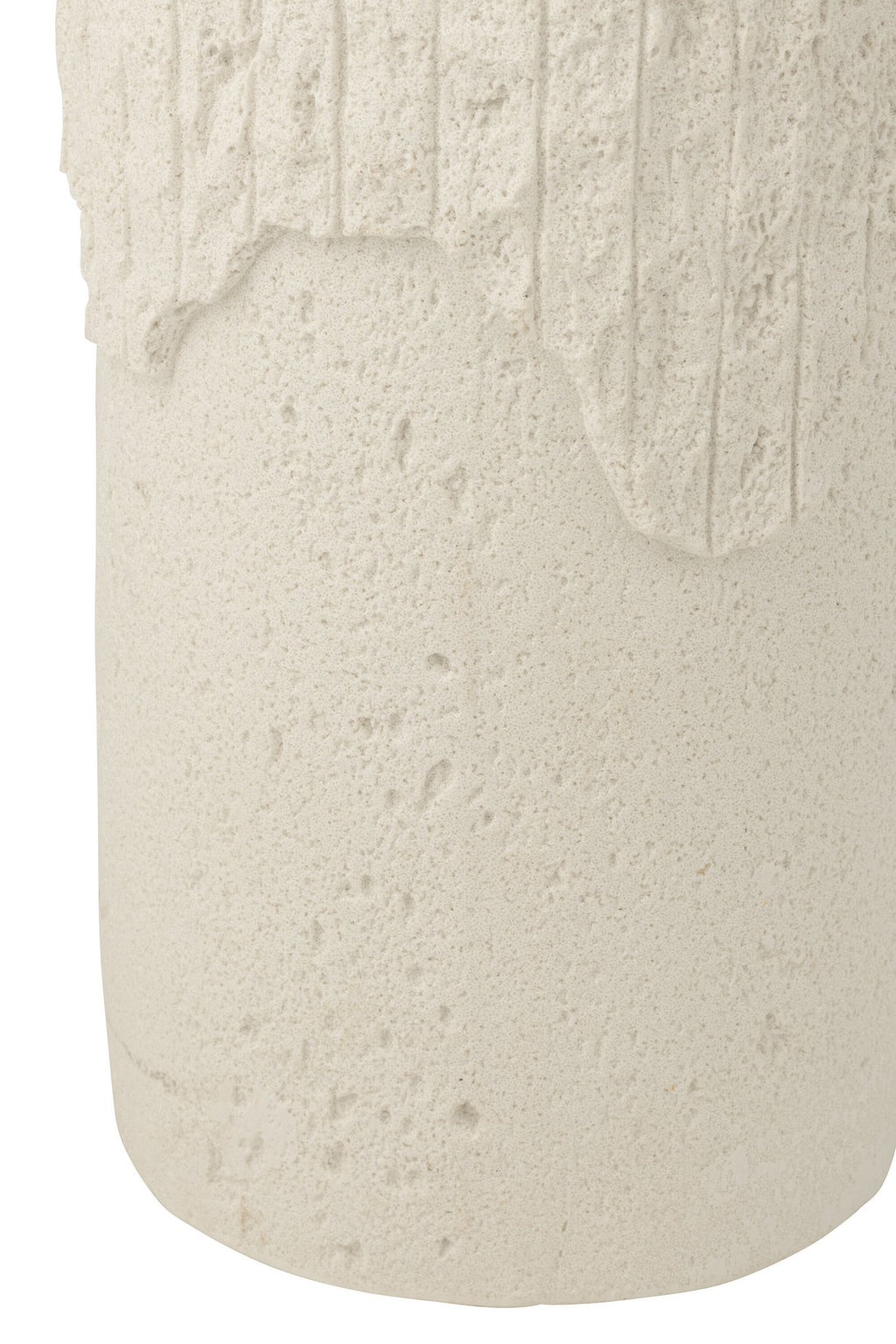 J-Line decoratie Sokkel Rocky Reliëf - polyresin - wit - L