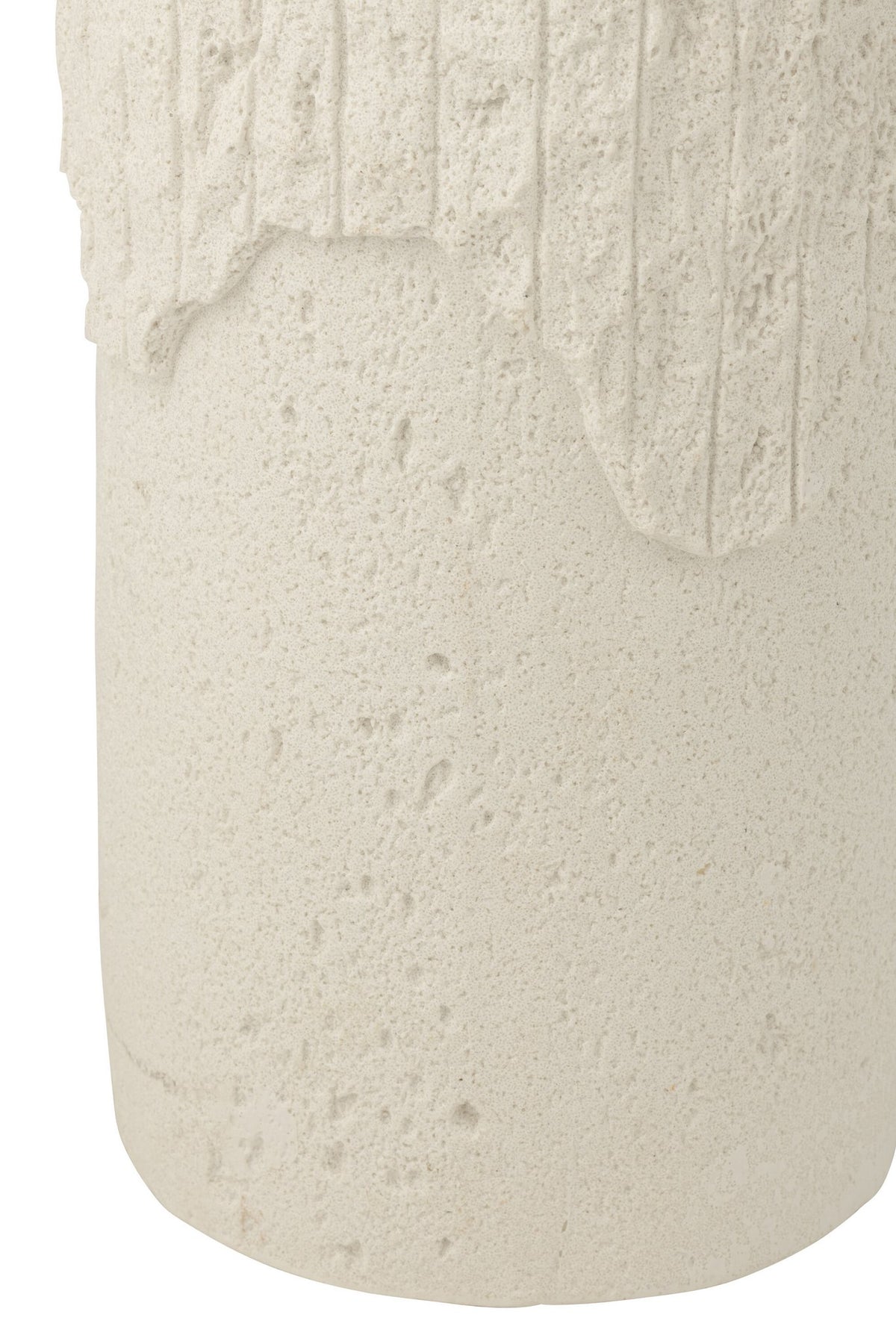 J-Line decoratie Sokkel Rocky Reliëf - polyresin - wit - L