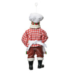 KERSTTHanger Kerstman 17 cm Wit Textiel