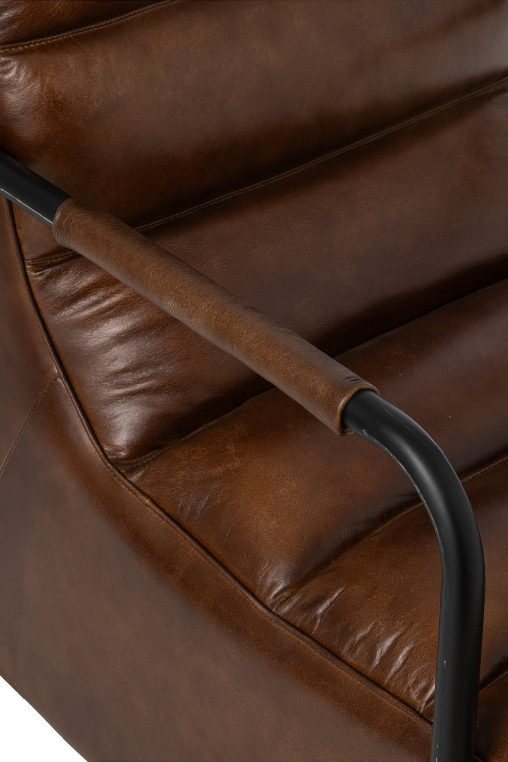 J-Line Fauteuil - leer - bruin