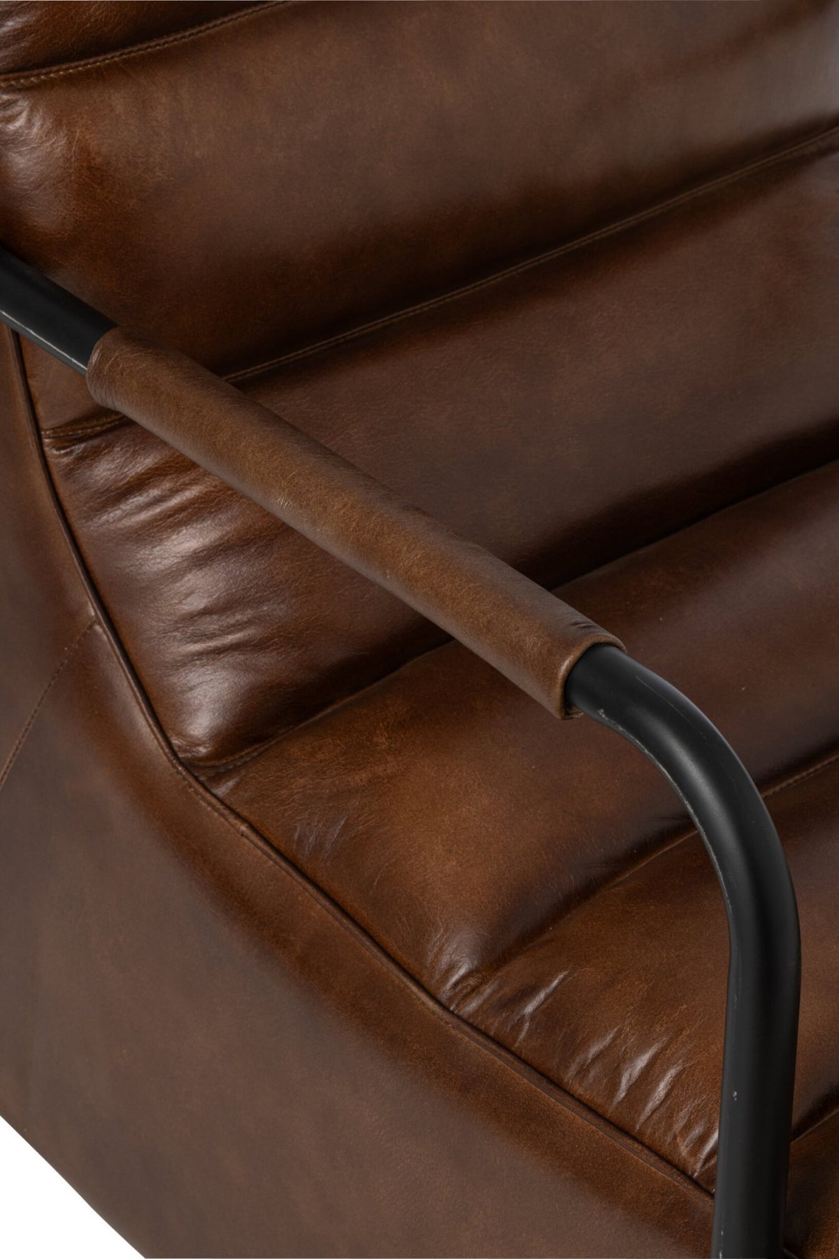 J-Line Fauteuil - leer - bruin
