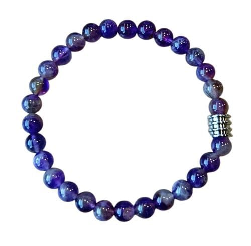 Dames armband Amethist 6 mm (19 cm) met 4 ringen kraal