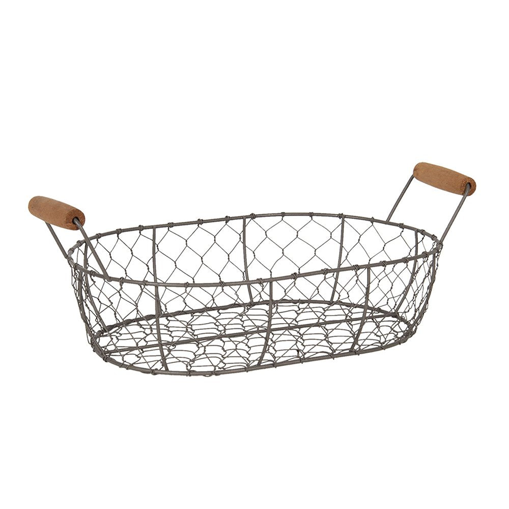 Opbergmand Set van 3 42x27x15 cm Bruin IJzer Mand