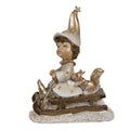 Decoratie Beeld Kabouter 11 cm Beige Polyresin