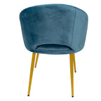 Eetkamerstoel 58x65x85 cm blauw ijzer stoel