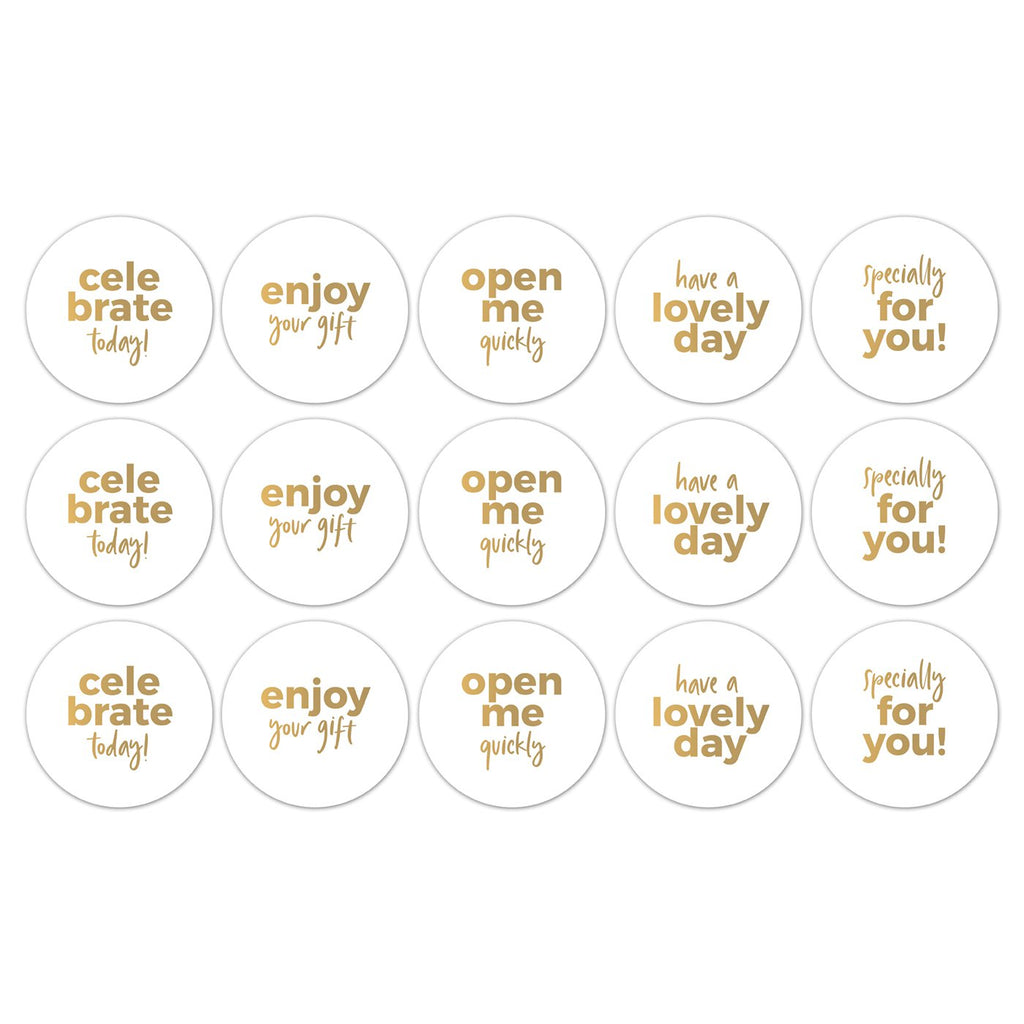 Text mix - Cadeaustickers op rol - 500 stuks