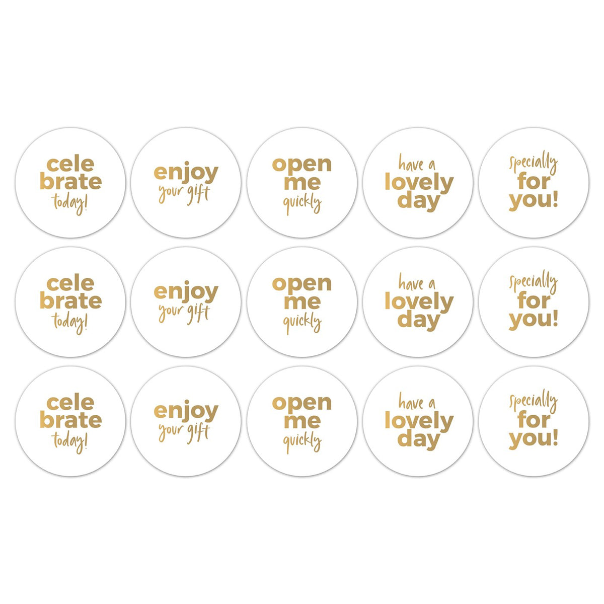 Text mix - Cadeaustickers op rol - 500 stuks