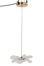 J-Line plafondlamp bloem - acryl - goud - small
