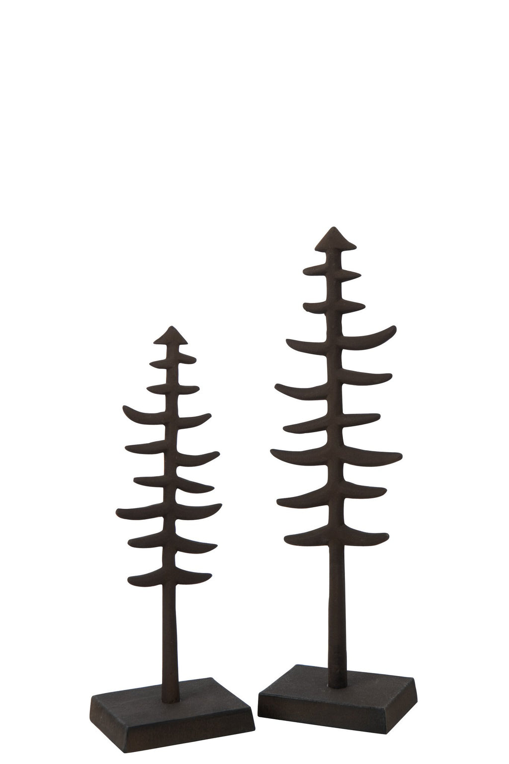 J-Line decoratie kerstboom - aluminium - donkerbruin - L